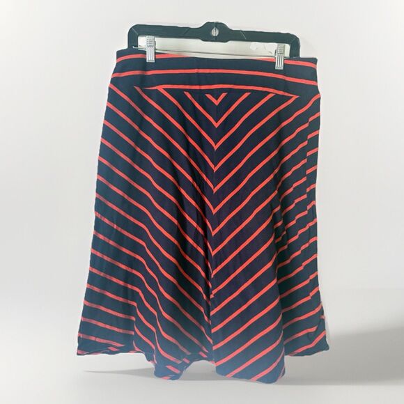 TALBOTS Women's Cotton Blend  A-Line Skirt Striped Size M Petite - Picture 1 of 6